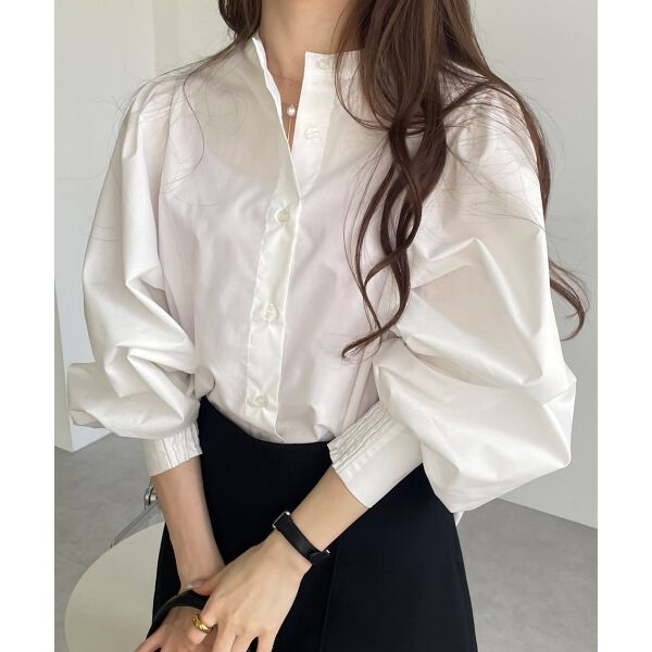 前後2wayボリューム長袖シャツブラウス