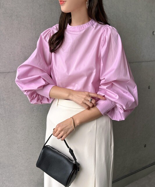 前後2way ボリューム 長袖 シャツ ブラウス