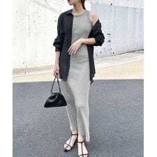 カップ付き サーマル アメリカンスリーブ ワンピース