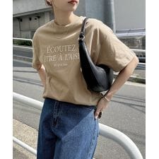 フレンチ ロゴプリント 半袖 Tシャツ