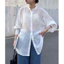 シアー  ボリュームスリーブ ブラウス