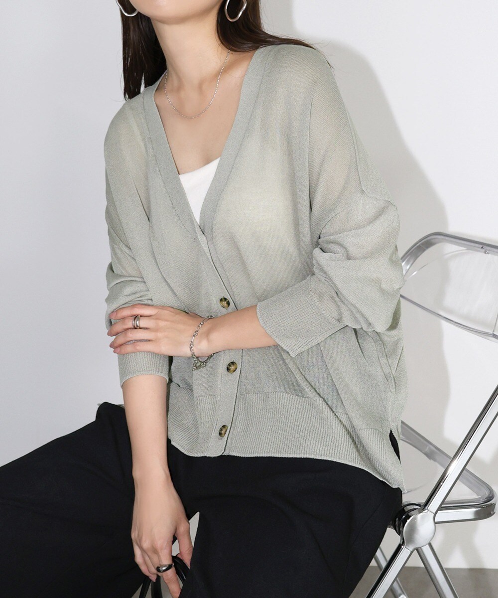 UVケア 接触冷感 シアー ショート丈 カーディガン | アンドミー