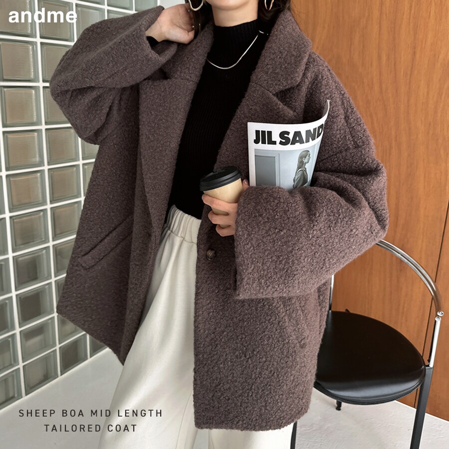 Louere （ルエレ）　ウエストシェイプフレアチェスターコート　Mサイズ Louere（ルエレ）の「ウエストシェイプフレアチェスターコート