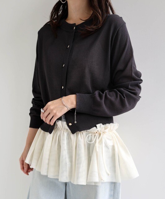 マルチway チュール フリル カラー