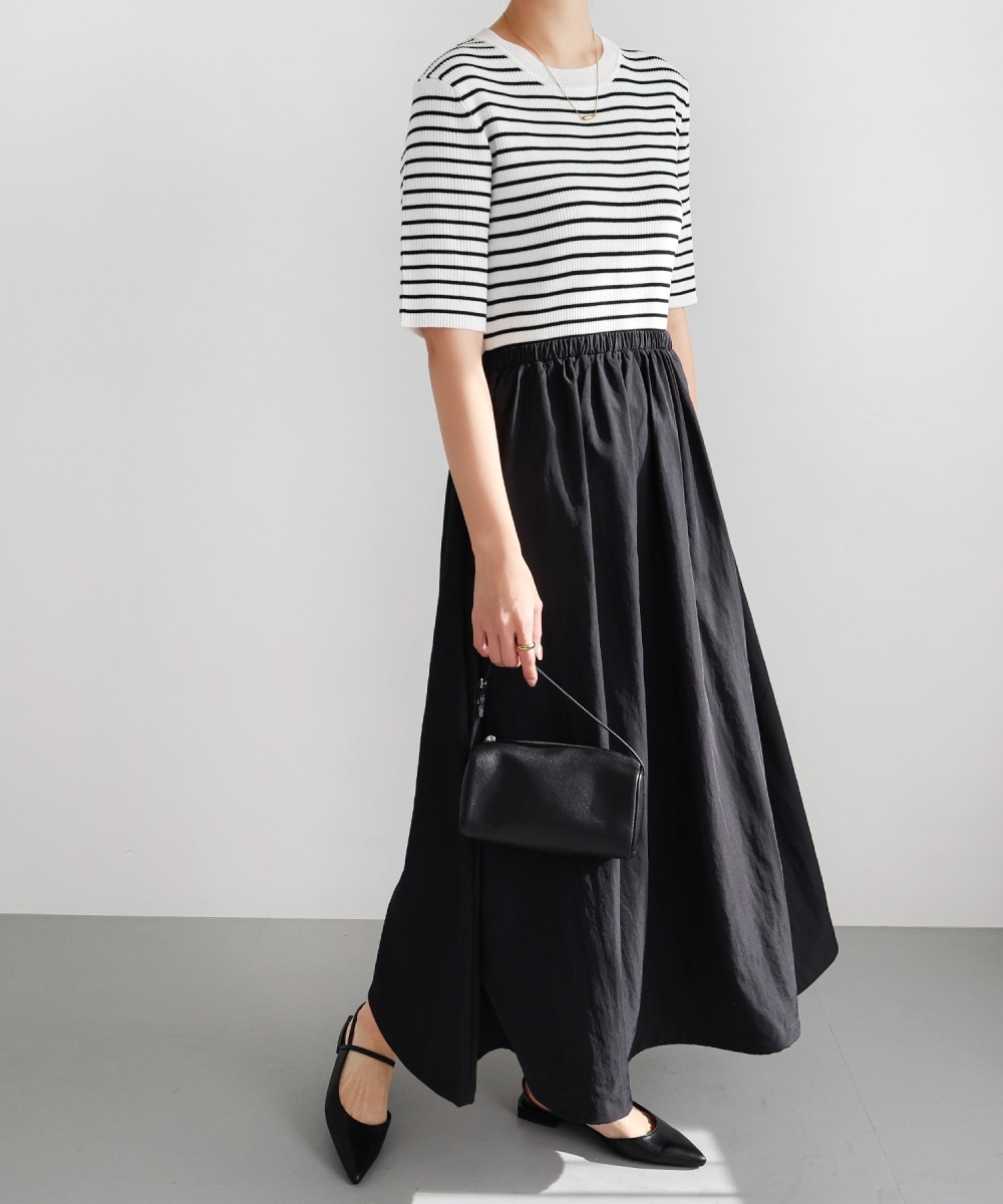 サテンレーストリミングナローキャミワンピース | ミラ オーウェン