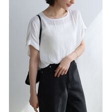 とろみ T ブラウス evernavy エバーネイビー