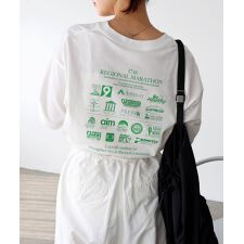 企業ロゴ プリント 半袖 Tシャツ ANME アンメ