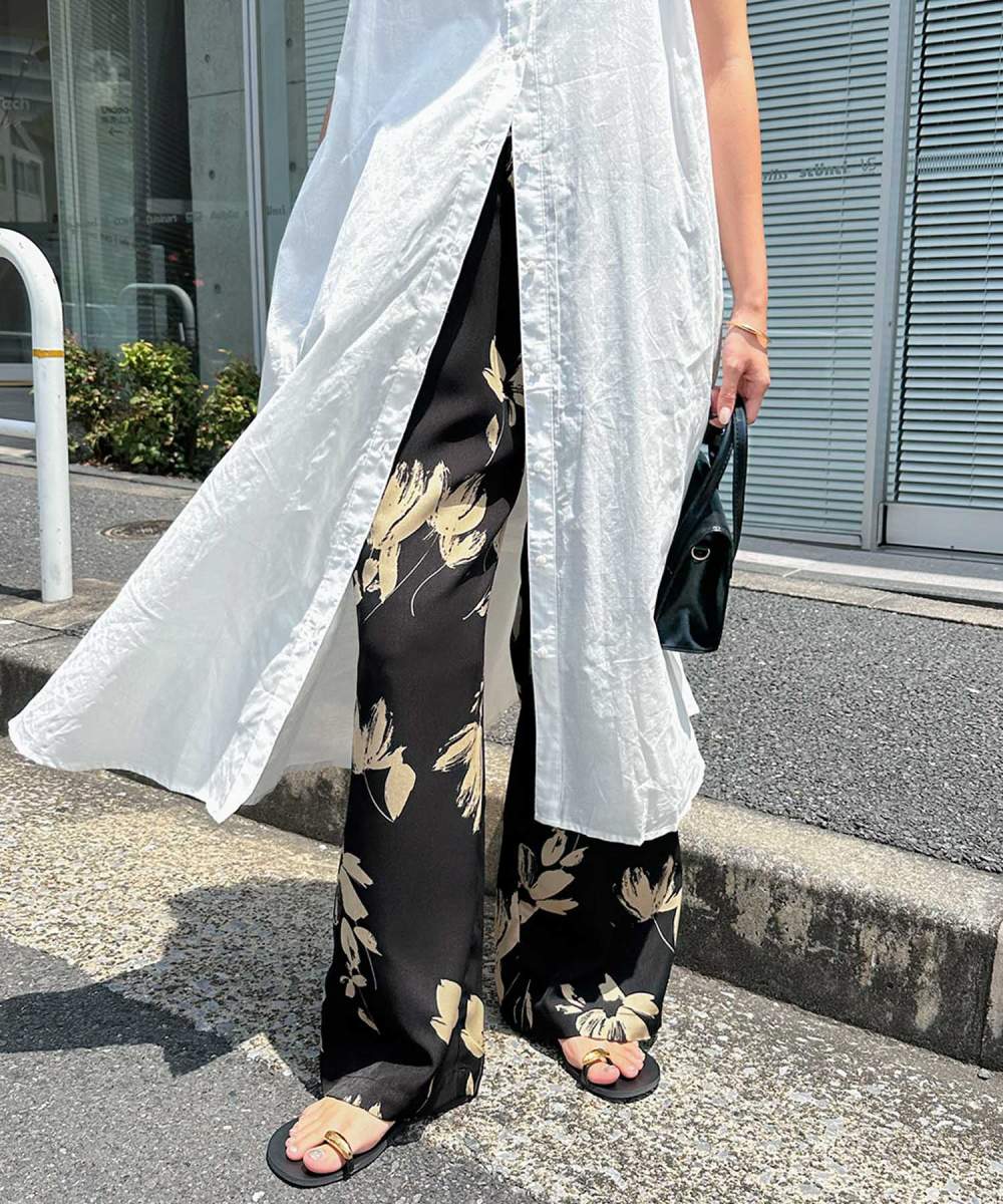 花柄 リラックス ワイド パンツ | アンドミー(andme) | マルイウェブ