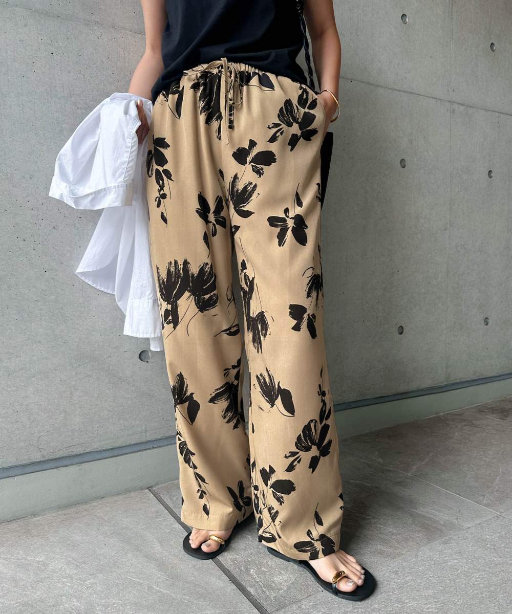 花柄 リラックス ワイド パンツ | アンドミー(andme) | マルイウェブ