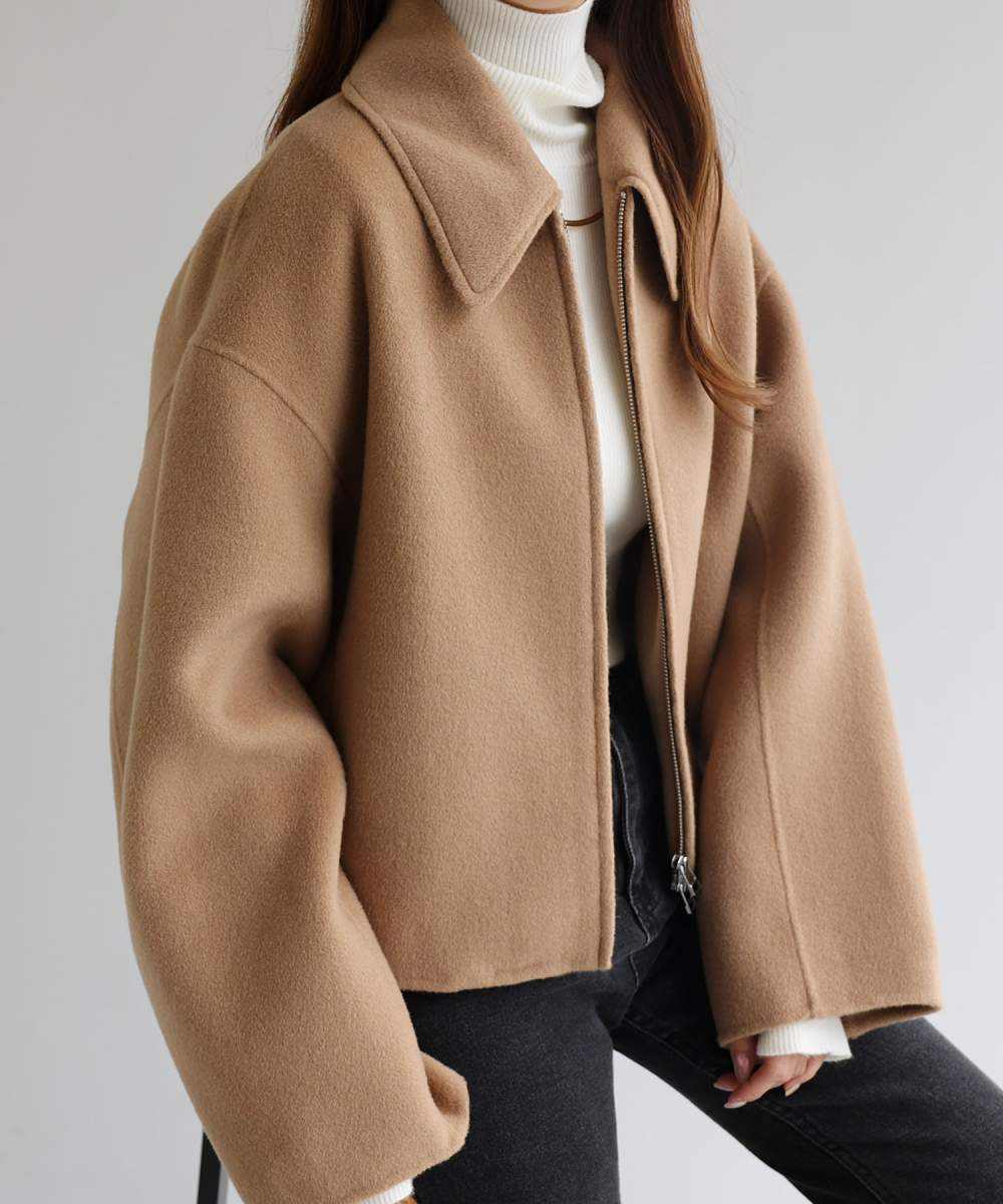 リバー ジップ ショート コート evernavy エバーネイビー | エバー