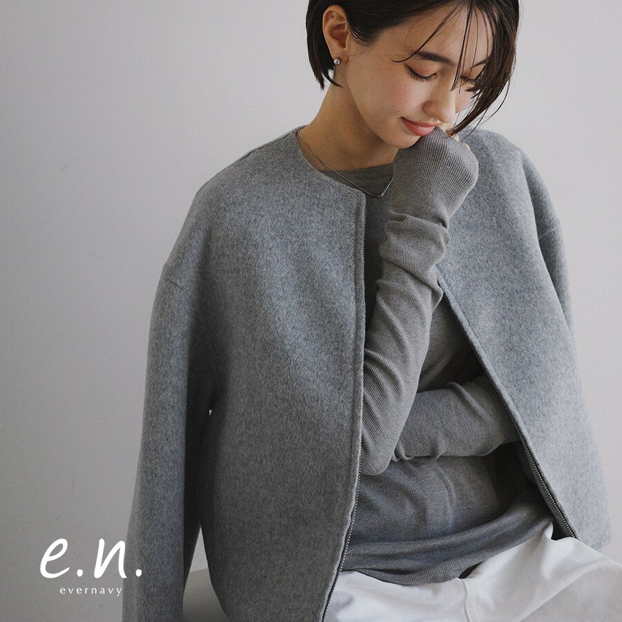 NOBLE MTRカラーレスジップショートコート Noble（ノーブル）の「MTRカラーレスジップショートコート