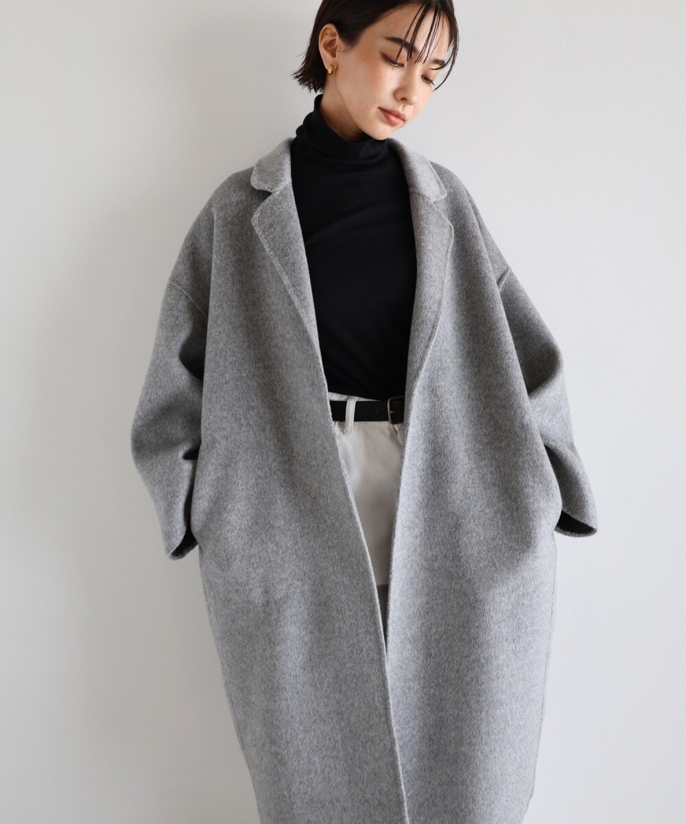 専用イネド コクーンシルエットコート グレーベージュ アルパカM 9号 専用イネド コクーンシルエットコート グレーベージュ アルパカM 9号