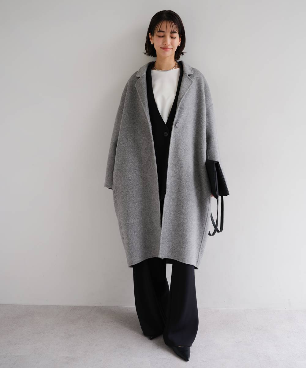 リバー ロング コクーン コート evernavy エバーネイビー | エバー