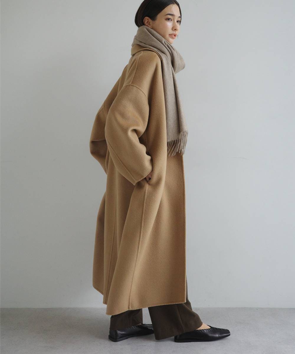 evernavy エバーネイビー 新品リバーロングコクーンコート キャメルMT リバー ロング コクーン コート evernavy エバーネイビー : マルイ