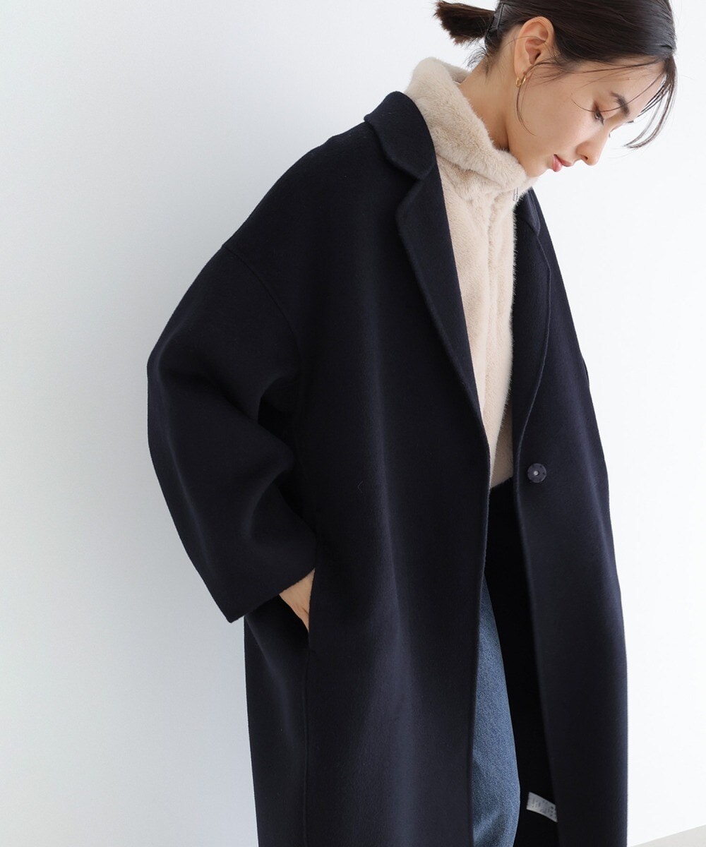 リバー ロング コクーン コート evernavy エバーネイビー | エバー