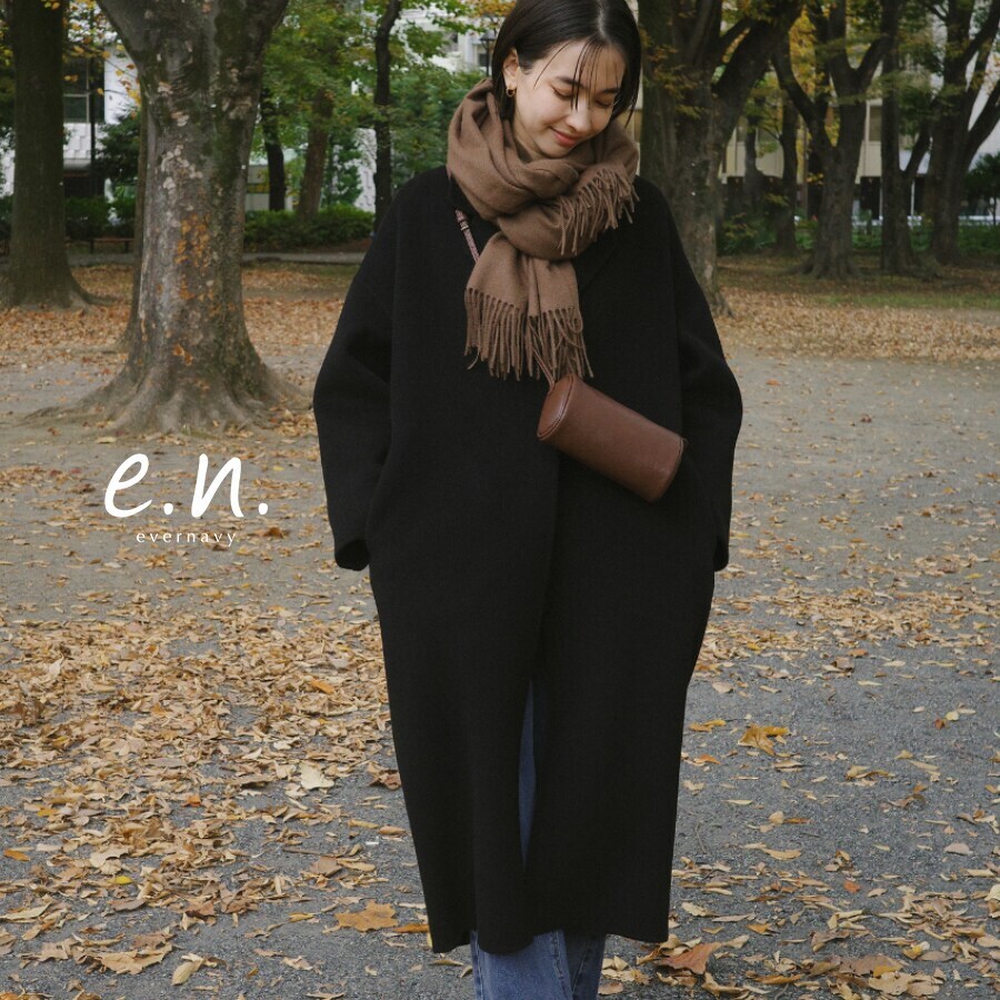 evernavy リバーロングコクーンコート リバー ロング コクーン コート evernavy エバーネイビー | エバー