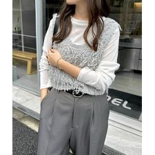 ループ ツイスト編み ニット ベスト