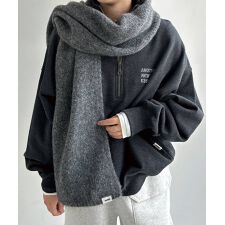 ウール混 モヘアライク ロング マフラー ANME アンメ