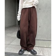 裏起毛 スウェット カーブ ロング パンツ