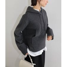 フーディ ニット パーカー 長袖 トップス evernavy エバーネイビー