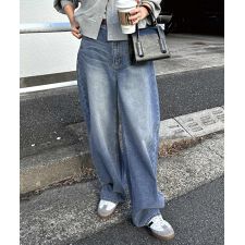 デニム ワイド カーブ パンツ