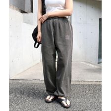 ピグメント加工 ANME エンブロイダリー ロゴ 裏毛 スウェット パンツ ANME アンメ