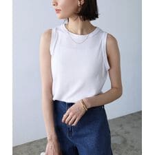 テレコリブ タンクトップ エバーネイビー | アンドミー(andme)