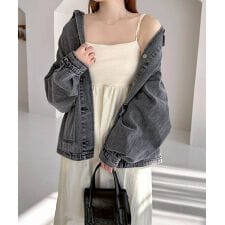 オーバーサイズ ミドル丈 デニム ジャケット Freesia フリージア