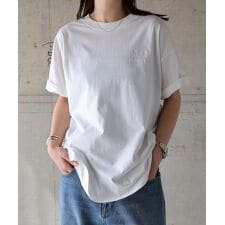 ピグメント加工 ANME エンブロイダリー ロゴ 半袖 Tシャツ ANME アンメ