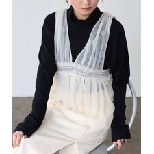 チュール シャーリング 2way キャミソール ビスチェ Freesia フリージア