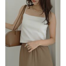 テレコリブ カップ付き バックストラップ キャミソール Freesia フリージア