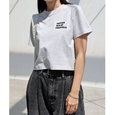 ANME エンブロイダリー ロゴ ショート丈 Tシャツ ANME アンメ