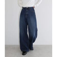 ルーズ デニム ストレート ワイド パンツ ANME アンメ