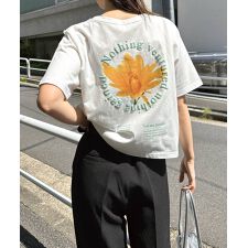 フラワー ロゴ プリント 半袖 Tシャツ Freesia フリージア