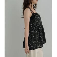 小花柄 ペプラム キャミソール トップス Freesia フリージア