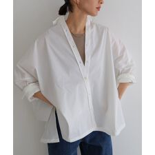 イージーケア ポンチョ シャツ ブラウス evernavy エバーネイビー