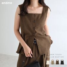 ペプラム ノースリーブ トップス ビスチェ | アンドミー(andme 