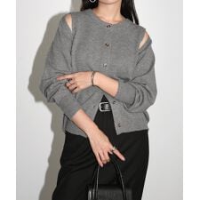 2way 長袖 ニット カーディガン/ベスト