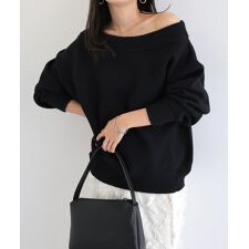 アンドミー(andme)のボリューム袖 オフショルダー ニット トップス