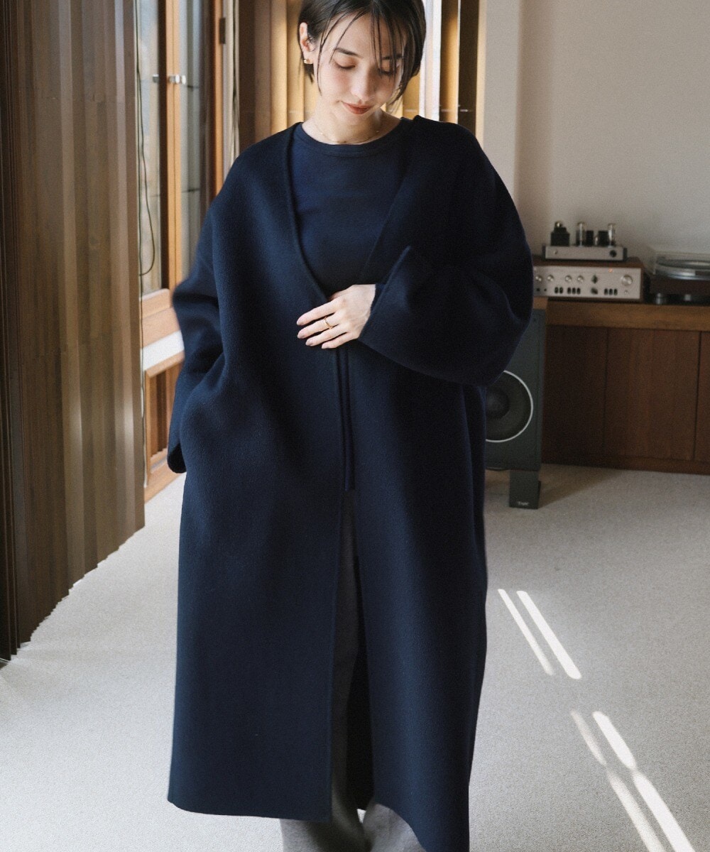 LANA WOOL SUPER140クルーネックコート | ジャーナルスタンダード