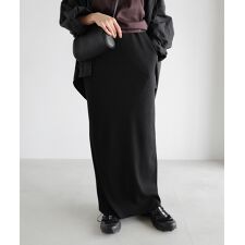 セルフカット リブ タイト スカート (S-XL/トール) evernavy エバーネイビー