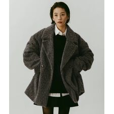 シャギー 起毛 ミドル丈 ジャケット コート