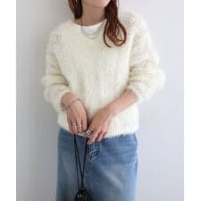 シアー シャギー 起毛 ニット トップス