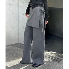 レイヤード ニット パンツ