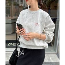 裏起毛 ロゴ 刺繍 ワンポイント スウェット トップス