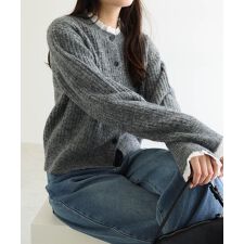 ミニフリル レース 2way ニット カーディガン トップス Freesia フリージア