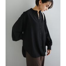 エバーネイビー(evernavy)のノーカラー シャツ ブラウス evernavy エバーネイビー evernavy エバーネイビー