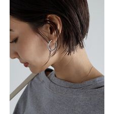 【金属アレルギー対応】 フープ ピアス evernavy エバーネイビー