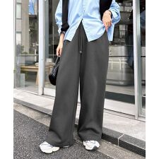 裏起毛 スウェット ワイド パンツ