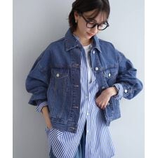 ショート丈 デニム ツイル ジャケット